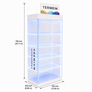 DSP Vietnam Factory Countertop 5 Tier LED <b>Illuminated</b> Acrylic Phone Accessories Display Stand for Retail Shop - Product Image 1