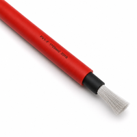 Câble solaire PV1-F 1*25mm2, monoconducteur, XLPO LSZH DC1000V, anti-UV, homologué TUV, rouge et noir disponibles pour centrale photovoltaïque