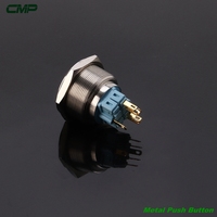 CMP grand bouton poussoir métal 5A 30mm étanche interrupteur à bouton-poussoir momentané