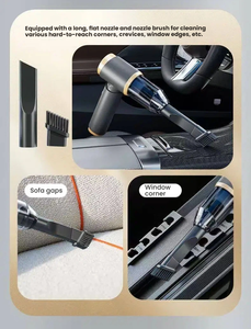 Mini <span class=keywords><strong>aspirateur</strong></span> portatif 4-en-1, souffleur, pompe à air, gonfleur, 7000Pa, 50W, sans fil, rechargeable, 3600mAh - Product Image 4