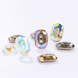 XXuyên Dài Cổ Điển Hình Bầu Dục Nút Phẳng Trở Lại 2-Lỗ 10*14Mm <span class=keywords><strong>3D</strong></span> Thạch Phụ Kiện Cho Quần Áo Túi Trang Sức May Mặc Làm - Product Image 3