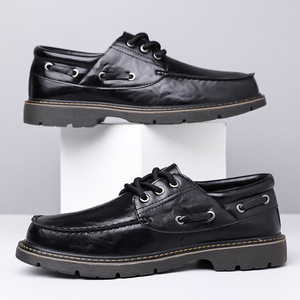 Zapatos Casuales de Hombre con Aumento de Altura, Estilo Nuevo, Hechos a Mano en PU, Ligeros, Impermeables y Antideslizantes para Verano y Otoño - Product Image 2