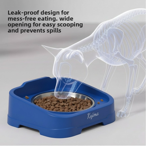Comedero Kajima <span class=keywords><strong>Lego</strong></span> Square de Acero Inoxidable y Cerámica para Perros y Gatos con Diseño Antideslizante y Soporte para el Cuello para Alimentación Lenta - Product Image 2