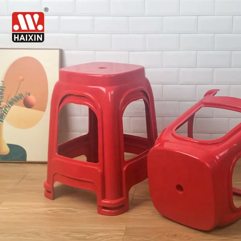 Haixin sgabelli da cucina quadrati in plastica per interni ed esterni di buona qualità sgabelli per bambini