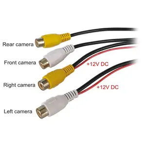 KIT DIY 4 cámaras en 1, caja convertidora de canal combinador de imagen de Control de vídeo para sistema de conducción de coche, vista delantera trasera izquierda derecha - Product Image 5
