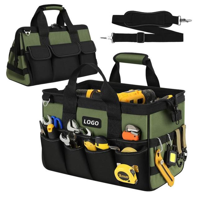 Large Capacity Durable Tool Bag Tote Bag Heavy Duty Electrician Rolling Tool Tote Bag Electrician Tool Kit Tool Shoulder Bag