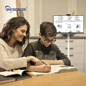 INGSCREEN Téléviseur HDTV LED Blanc Mobile à Écran de Recharge Intégré avec Batterie, Haut-Parleur et Écran Interactif Intelligent sur Roues - Product Image 3