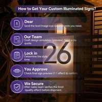 Enseigne LED 3D personnalisée en acier inoxydable rétroéclairée, compatible HomeKit, transformateur DC, télécommande, pour mariages, boutiques, maison, bureau