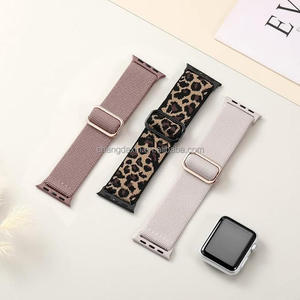 <span class=keywords><strong>Bracelet</strong></span> en boucle unique réglable en nylon tressé élastique avec boucle en métal, <span class=keywords><strong>bracelet</strong></span> en <span class=keywords><strong>tissu</strong></span> pour <span class=keywords><strong>bracelet</strong></span> de montre <span class=keywords><strong>Apple</strong></span> série 11 - Product Image 2