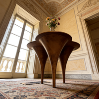 Table console au design moderne et luxueux, forme artistique, trois pieds, table ronde pour la maison, le restaurant, l'hôtel, le salon, meubles