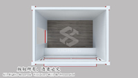 Tienda Contenedor Desmontable de Paquete Plano, Kiosco Prefabricado Modular de Fácil Montaje, Caseta Comercial Portátil de 10ft 20ft para Playa y Jardín
