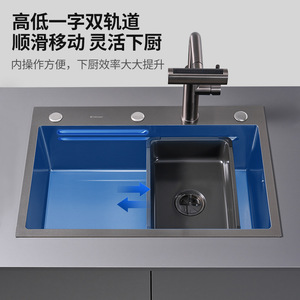 Unihopper Raindance <b>Sink</b> Single Bowl Stainless Steel Undermount Brushed Surface Waterfall <b>Kitchen</b> <b>Sink</b> - Product Image 4