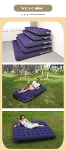 Portable Outdoor Air Flocked Inflatable Mattress Single Camping <b>Folding</b> <b>Bed</b> Home Use - Product Image 3