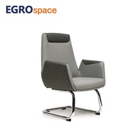 Fauteuil de direction en cuir EGROspace, mobilier de luxe moderne pour réception, salle d'attente et bureau exécutif