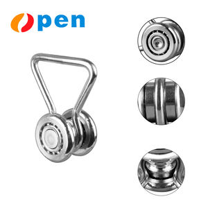 35mm küçük rulman kasnak rulo <span class=keywords><strong>2</strong></span> tekerlek sürgülü askı sera ve tarım için sürgülü kapı için branda perdeler - Product Image 2