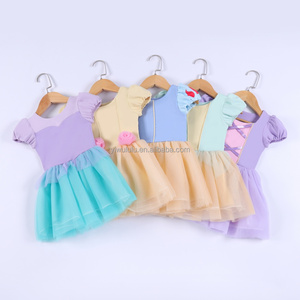 Nuova Tendenza 2026: Abito Principessa Attivo per Ragazze, Materiale Yoga Elasticizzato, Stampa Floreale 3D, Anti-Asciugatura Rapida, Abbigliamento Moda Bambina - Product Image 4