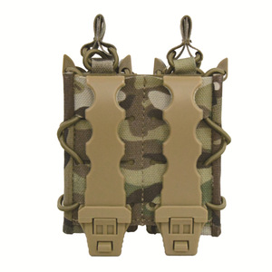 Portacargador Doble Personalizado de Nailon 1000D, Negro y Verde Camuflaje, para Cargadores de 9mm, Uso Deportivo al Aire Libre - Product Image 1