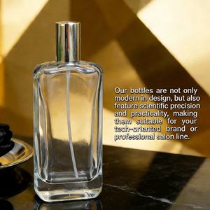 Perfume <span class=keywords><strong>de</strong></span> Vidrio Transparente con Bomba <span class=keywords><strong>de</strong></span> Pulverización, Diseño Moderno y Lujoso, Estampado Dorado, Serigrafiado, 30ml 50ml 100ml, Superventas - Product Image 5