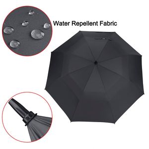 Parapluie de golf semi-automatique de luxe, grand format, coupe-vent, personnalisé, pour voyage longue distance, à double couche, 47, 54, 62, 68 pouces - Product Image 4