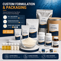 LongBio Poudre d'huile de foie de morue microencapsulée en vrac 60% riche en Oméga 3 EPA DHA Vitamines A et D Ingrédient de complément alimentaire de qualité alimentaire OEM