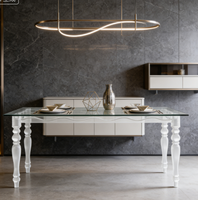 Modernes Design Transparenter Acryl-Esstisch für Zuhause & Hotelgebrauch