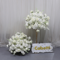 Centres de table de mariage de luxe boule de rose pour table de mariage fleurs artificielles personnalisées boule de fleurs en soie