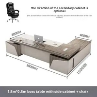 Ensemble table et chaise de direction moderne pour le bureau du patron, élégant bureau de direction pour les présidents, utilisation de l'ordinateur par les gestionnaires de bureau