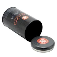 Boîtes à thé cylindriques personnalisées pour thé en vrac, boîte à thé en métal noir 300g, boîte à café, fourniture d'usine
