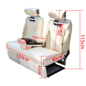 Asiento Aero para Auto con Ventilación y Calefacción para Asiento Trasero de Van Comercial, Plegable a Cama, Interior de Cuero Napa - Product Image 2