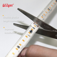 Bande lumineuse LED en silicone de qualité alimentaire, étanche IP67, haute tension 220V, découpable toutes les 10cm, CRI élevé 1700lm/m, dimmable, garantie 5 ans