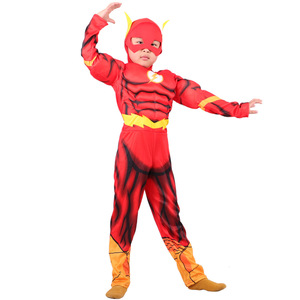 Disfraz de Flash para Niños, Traje Musculoso para Fiesta de Halloween, Cosplay, 8-13 Años, Conjunto de Poliéster - Product Image 4