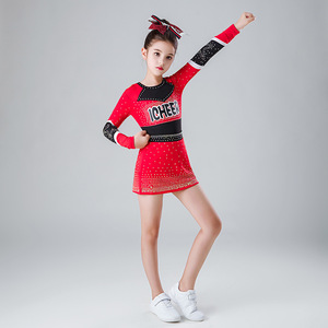 Nouveaux uniformes de cheerleading à manches longues pour enfants, pour les compétitions d'aérobic des filles - Product Image 3