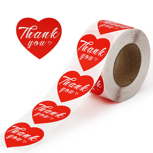 Custom Thank You Round Paper <b>Labels</b> Self-Adhesive Eco-Friendly Digital Printed for Business Packaging - Product Image 6