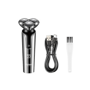 เครื่องโกนหนวดไฟฟ้าเคเมอิ KM-774 IPX4 กันน้ำ ใบมีดหมุนสามใบ ชาร์จไฟได้ ตัวเครื่องโลหะ - Product Image 2
