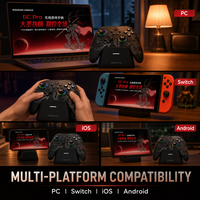 WOOKING GC PRO Pengontrol Gamepad Nirkabel Multi-Platform Tri-Mode 2.4G/BT Desain Ergonomis Getaran Ganda Sensor Gerak untuk Gaming