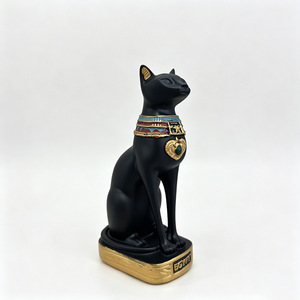 Top Rhyme Egyptian Cat Figurine Set 3 Sizes Artistic Home Decor Living Room Entryway Gift - Product Image 5