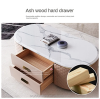 Livres décoratifs en acier brillant Ensemble grande table basse moderne en verre Tables basses et tables d'appoint rondes