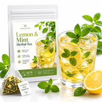 Groothandel Natuurlijke Pepermunt IJsthee voor de Zomer, Vitamine C Boost, Verfrissende Citroen Pepermunt Cold Brew Thee Zakjes