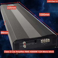 Amplificateur de subwoofer de voiture de style brésilien RMS 40000W 40K 1CH Monoblock, puissance de crête 80000W, amplificateur de basses pleine gamme pour voiture, classe D