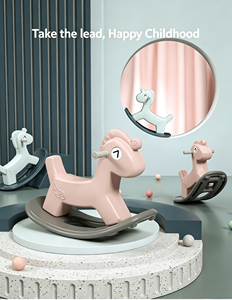 <span class=keywords><strong>Cheval</strong></span> à bascule en plastique 2-en-<span class=keywords><strong>1</strong></span> : Jouet à bascule et à chevaucher pour bébés de 2 à 4 ans, équipement de jeu d'intérieur - Product Image 3