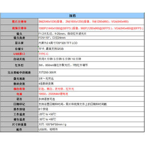 Caméra de vision nocturne infrarouge Nv1182 Mini 2,4 pouces avec capteur 130Mp pour la <span class=keywords><strong>chasse</strong></span> et la surveillance - Product Image 2
