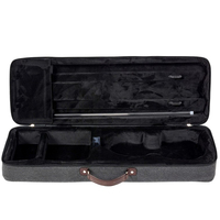 Étui de violon 4/4 oblong pratique et durable à 3 accessoires avec sac de violon électrique en toile à l'huile de cire légère Design portable