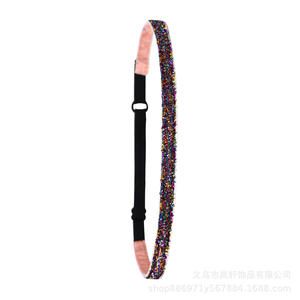 رباط رأس لامع ، رباط رأس رياضي مطاطي مطاطي ورقيق مانع للإنزلاق قابل للتعديل للشباب ، إكسسوارات شعر رياضية مطاطية - Product Image 2