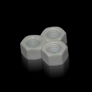 Plastic screw machine nut plastic polypropylene white jiumail pp m16 hexagon nut for chemical and industry
