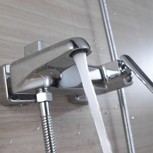 Robinet de salle de bain en laiton chromé, haute qualité, design simple, robinet d'<span class=keywords><strong>eau</strong></span> à trou unique, salle de bain murale, robinets mélangeurs, robinets de douche - Product Image 2