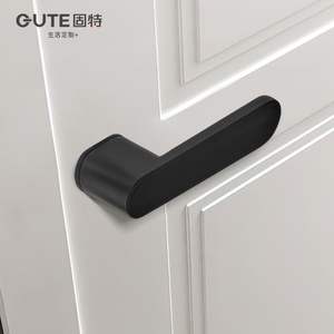 Serrure de porte en cuivre écologique Gute, style simple, poignée intérieure pour chambre, installation minimaliste, réparation, serrure magnétique silencieuse - Product Image 4