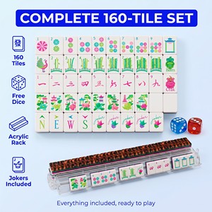Mahjong en Acrylique Lumineux Sculpté à la Main, 4 Couches, 160 Pièces, Motif Coquille de <span class=keywords><strong>Tortue</strong></span>, Vente Directe Usine, Idéal Soirées Jeux à Domicile - Product Image 1
