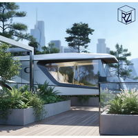Capsule spatiale préfabriquée : Maison conteneur intelligente intégrée pour hébergement de luxe en extérieur, utilisation en salle de sport ou centre commercial, design moderne