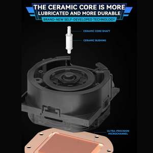 Refroidisseur de processeur liquide AIO RS360 3D DS LCD Screen 300W TDP 2500RPM avec ventilateur à roulement fluide pour boîtier d'ordinateur de jeu Intel LGA1700 <span class=keywords><strong>AMD</strong></span> AM5 - Product Image 5