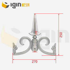 Poste de Aluminio para Escalera, 25x25mm, Cuadrado, con Cabeza Integrada Tipo Pistola, para Barandilla y Accesorio para Puerta de Patio - Product Image 4